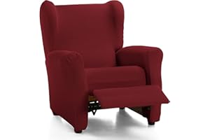 ECOMMERC3 | Funda Sillón Relax Acolchada y Súper Ajustable - Funda Sillón Relax Elástica Color Burdeos 100% Made in Spain