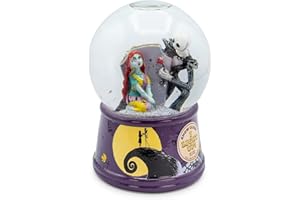 SILVER BUFFALO Disney Nightmare Before Christmas Jack & Sally Light-Up Snow Globe | 6 Inches