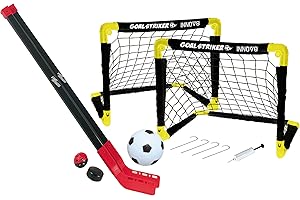 Spiel AG Hockey Set Street and Field Hockey 2 Goals 2 Balls 2 Hockey Sticks 1 Football