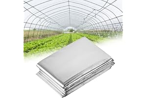 COOKIBLEND Pflanzenreflektierender Film, Silberdecke, hochreflektierende Abdeckfolie für das Pflanzenwachstum im Gewächshaus, Gewächshaus-Reflexionsbeschichtung, reflektierende Zeltabdeckung