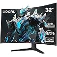 KOORUI 31.5 Inch Curved Gaming Monitor, QHD 1440P, 170Hz, VA 1500R Ultrawide Screen with Ultra-Thin, HDMI/DP, VESA Compatible, Tilt Adjustable, Eye Care