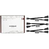 Noctua NA-SYC1 chromax.black, Câble en Y 4 Broches pour Ventilateurs de PC (Noir)