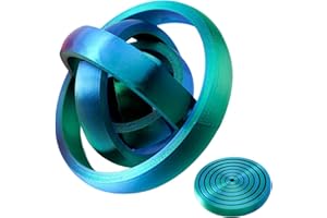 EMBHLITFE 3D Printed Fidget Toy for Adults & Kids - Steampunk Interstellar Sphere with 360° Rotation, Stress Relief Desk Toy, PLA Spiral Galaxy Spinner (9.5cm) for Office & Home Use (Green)