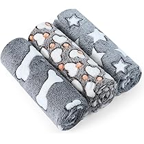 3 Coperte Morbide Per Cani E Gatti - Flanella 60x40cm, Lavabile - Ideale Per Cuccioli, Conigli E Animali Piccoli