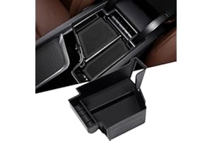 DIYUCAR - Caja de almacenamiento central negra para S90 XC90 V90CC 2017 2018, soporte para contenedor de coche, accesorios para XC60 2018, conducción a la izquierda