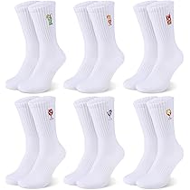 Utensilsto Tennissocken Damen - 6 Paar Sportsocken Mit Herz-Muster