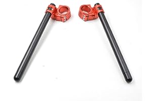 FULLIBARS CNC Moto rialzati Semimanubri 50MM per Supersport 620-1000SS/Monster/R1 R6/ZX6R/ZX10R/CBR1000RR /CBR929/954RR /GSX-R 600/750/1000 Universale Forcella Ø 50MM Regolazione dell'angolo Ø 22MM tubo Rosso