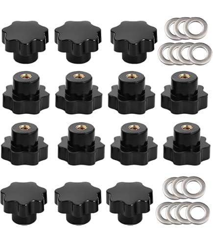 M4 x 50mm Filetage Mâle Moleté Serrage Boutons Grip Thumb Vis sur Type 10 Pcs