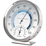 MAVORI® Thermomètre Hygrometer Indoor Analog - Humidimètre et thermomètre d'ambiance en Acier Inoxydable de Haute…