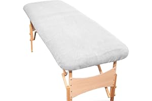 aztex Copertura protettiva per lettini da massaggio di lusso, con o senza foro per il viso, adatta per saloni, spa e terapisti - Senza foro per il viso, bianca