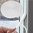URBANMONK 10 Meter Weather Stripping Door Seal Strip | Self Adhesive Weather Strip Sound proofing for Windows | Window Sealing Strips for Gap | soundproof Door Seal (White)