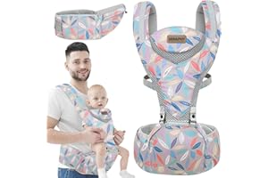 SERAPHY Baby Carrier with Adjustable Waist Hip Seat Newborn to Toddler, Breathable and Soft Baby Holder for 3-36 Months Baby Boy Girl up to 45lbs