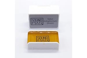 SOUNDMAN Kolophonium für Cello - Helles Rosin, staubarm - ideal für Violoncello - Rechteckiger Barren - auch für Violine, Viola und Kontrabass geeignet