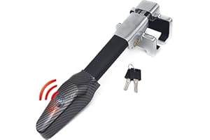 KRASER KR830 Antifurto Auto, Blocca Sterzo con Allarme 120dB, Alta Sicurezza, Robusto Bloccasterzo Sul Raggio Più Deterrente, Facile da Usare, Blocco Volante Sonoro Universale per Auto Camper Furgone