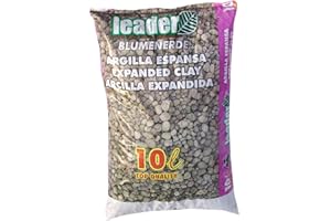 LEADER, Argilla Espansa, Da Giardinaggio e Coltivazione, Per Piante da Interno, Giardini, Terrazzi, Orti e Piante Idroponiche, Migliora Salute delle Piante e la Struttura del Suolo, Sacchetto da 10L