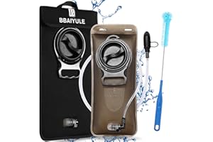 BBAIYULE®Vejiga de hidratación 2l, sin BPA |vejiga de hidratación con Camisa Aislante de refrigeración con Cepillo de Limpieza |Sistema de hidratación para Mochila de hidratación