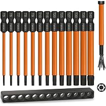 Sourcing Map Torx Bit Set TT35 – 150 Mm, 1/4" Sechskantschaft, Magnetisch, S2 Stahl, Manipulationssicher