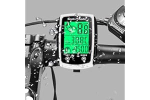 HEIBTENY Velocímetro de ciclismo impermeable con cable y pantalla LCD de gran retroiluminación para bicicleta de montaña MTB