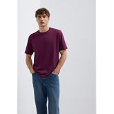 Mor Basic Tiş&ouml;rt Loose Fit/Bol Rahat Kesim 066249-70670