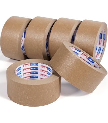 Produktbild von 6 Rollen Papierklebeband – 50 Mm X 50 M, Fadenverstärkt, Braun, Für Umzug & Versand