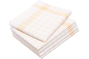 ZOLLNER 5 Strofinacci, 50% Cotone e 50% Lino, 50x70 cm, Giallo