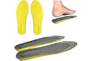 WORLD TRADE Solette Scarpe Per Uso Quotidiano in Memory Foam, Ergonomiche, Ammortizzanti, Schiuma, Ortopediche, Antishock, Per Uomo e Per Donna (Uomo (41-46), Nero)