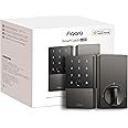 Aqara Smart Lock U100, Fingerprint Keyless Entry Door Lock with Apple Home Key, Touchscreen Keypad, Bluetooth Electronic Deadbolt, IP65 Weatherproof, Supports Apple HomeKit, Alexa, Google, IFTTT, Gray