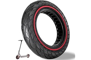 10 Pouces Pneu Plein Trottinette, Pneu pour Trottinette Electrique 10x2.5, Scooter Roue Pleine pour Segway Ninebot G30 Max,G30/G30E/G30LP, Pneu Tubeless Trottinette, Pneu Increvable, Pneu Solide