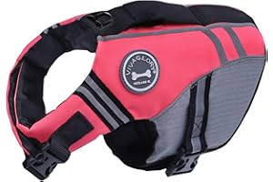 VIVAGLORY New Sports Style Ripstop Hundeschwimmweste mit überlegenem Auftrieb und Rettungsgriff, Hellrosa, XS