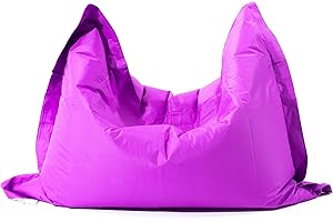 MaxiBean Large Bean Bag Chair for Kids and Children - Gaming BeanBag Cushion with Filling Beans Included, Perfect for Living Room, Bedroom, Garden Room, and Outdoor Use Weather Resistant - Purple