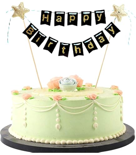 Eight Is Great Cake Topper – Rosa Glitzer, Für 8. Geburtstag Mädchen, 14,5x11,5 Cm