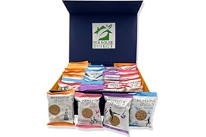 TEA HOUSE DIRECT Meredith Biscuits Hamper Gift Set|In a Luxury Blue Hamper Box |Marvellous Milk, Wonderful White, Serumptions Shorlie Swirl Irresistible Oat Crunch for Gifting Suitable for Various Occassions
