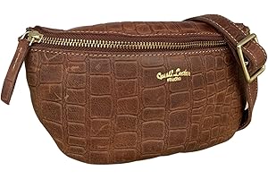 Gusti Annabelle saszetka na pasek skórzana - saszetka biodrowa torebka festiwalowa skóra, brązowy, Einheitsgröße, Retrò