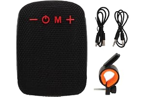 Bluetooth-högtalare för Cykel, Vattentät Bärbar Mini Utomhushögtalare, Stöder Seriell Anslutning, Trådlös Cykelhögtalare för