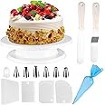 Cake Decorating Kit, Cake Decorating Tools, Rotating Cake Turntable, Cake Scrapers, Cake Spatula, Cake Icing Piping Kit with Nozzles, TPU Bags, for Decorating Cake Baking Set
