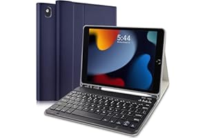 LACHESIS New iPad 10.2 Keyboard Case 9th Generation(2021)/ 8th Gen(2020)/ 7th Gen(2019), Slim Shell Lightweight Smart Case with Magnetically Detachable Wireless Keyboard for iPad Air 3, iPad Pro 10.5 2017