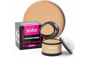 Sevich Polvere per attaccatura dei capelli, nasconde istantaneamente la caduta dei capelli, polvere per ritocchi e radici, per donne e uomini, per ritocchi per diradare i capelli grigi, antivento e a