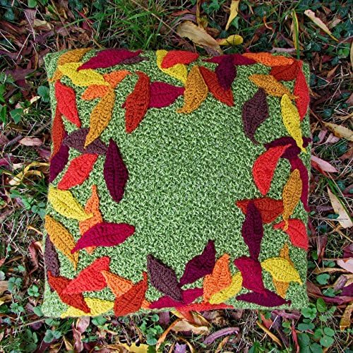 Falling Leaves Crochet Cushion Cover Kit