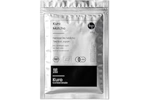 ‎KURO MATCHA Matcha Kuro – Handgepflückter Super Premium Bio-Matcha-Tee aus Japan im 100g Vorratsbeutel – Extrafeines Grüntee-Pulver bio-zertifiziert nach DE-ÖKO-006 – voll beschattet