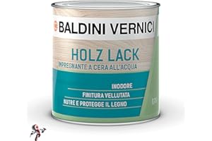 MASTERBRICO.COM Impregnante all acqua per legno a cera cerato Baldini Vernici Holz Lack 750 ml impregnante legno all'acqua vari colori (INCOLORE)
