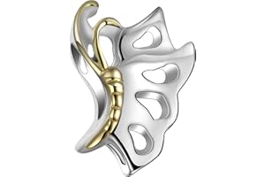 ANDANTE-Stones 925 Sterling Silber Gold Bead Charm Schmetterling Element Kugel für European Beads + Organzasäckchen