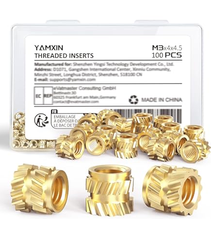 50 Dadi Inserti In Ottone M3 X 10mm - Per Stampa 3D E Applicazioni Industriali - Foto 11