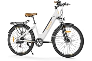 ‎ELEGLIDE Eleglide T1 Step-Thru E-Bike, Elektrofahrrad 27.5'' Trekkingrad E-Cityrad mit 36V 13Ah Lithium-Akku bis zu 100KM Lange Range, 250W Motor, EU-konformes E Bike mit APP, LCD Display