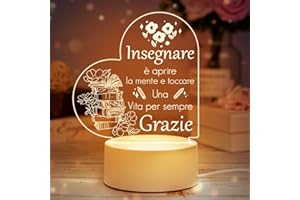 Vetbuosa Regalo Maestre Natale, Regalo Maestre Fine Anno, Regali Maestra Fine Anno, Grazie Maestra Asilo Fine Elementari, Compleanno Natale Insegnanti, Idee Luce Notturna