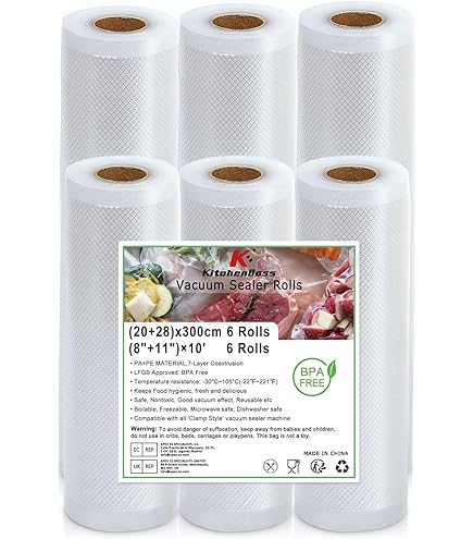 Sacchetti Sottovuoto Alimenti 6 Rotoli - Goffrati Senza BPA, Per Conservazione E Sous Vide - Foto 5