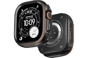 Dolstrap Robust metallfodral kompatibelt med Apple Watch Ultra 4/3/2/1 49 mm, skyddande metallfodral + baksida för iWatch 49