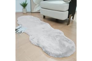 Latepis Tappeto Grigio 60x180 cm Tappeto Corridoio Salotto Morbido Camera Da Letto Moderno Rug Aspetto Pelliccia