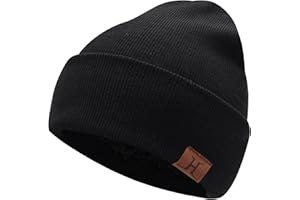 Bequemer Laden Winter Warm Beanie Mütze Slouchy Wintermütze Strickmütze mit Fleece Gefütterte für Herren und Damen