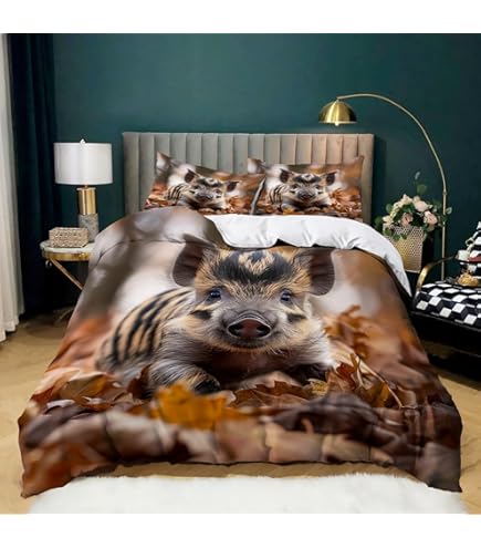 TXZSTGB 3D Bettbezug Mit Hirsch Druck | Einzelgröße 135x200 Cm + Kissenbezug