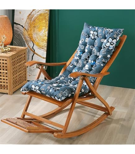 Doppler Cuscino Per Sedia Da Giardino, 119x48x6 Cm, Tessuto Misto Cotone, Con Lacci Di Fissaggio, Morbido E Comodo